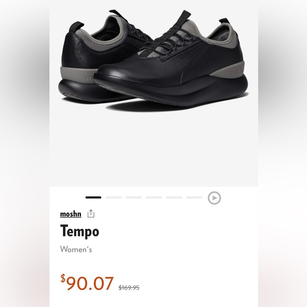 Leather Moshn by Klogs NWT  Tempo Lace Up Black/Charcoal shoes size 7. - Picture 10 of 11